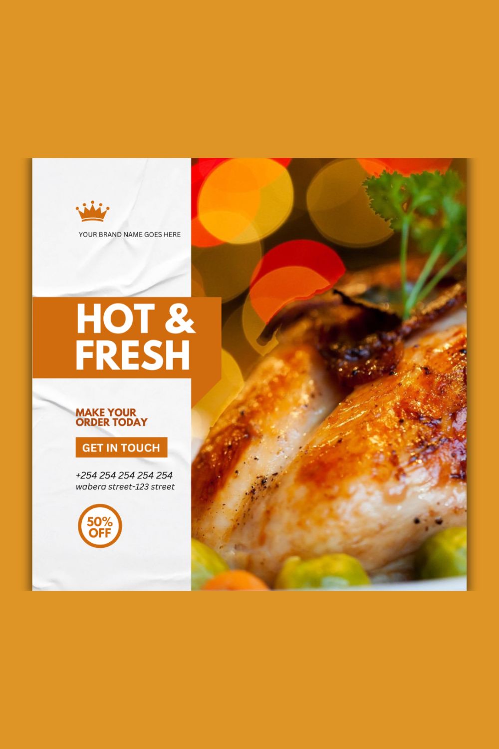1 Instagram sized Canva Chicken Fry Sale Design Template Bundle – $4 pinterest preview image.