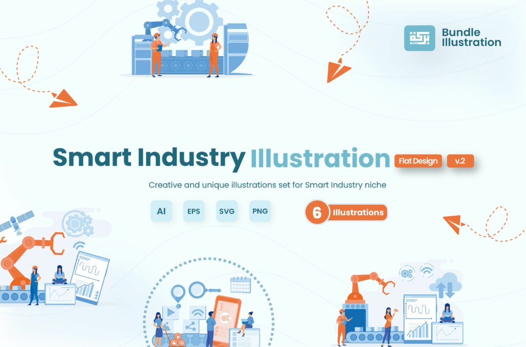 Smart Industry Illustration Design - MasterBundles