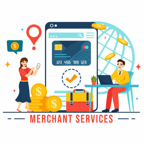 12 Merchant Service Illustration cover image.