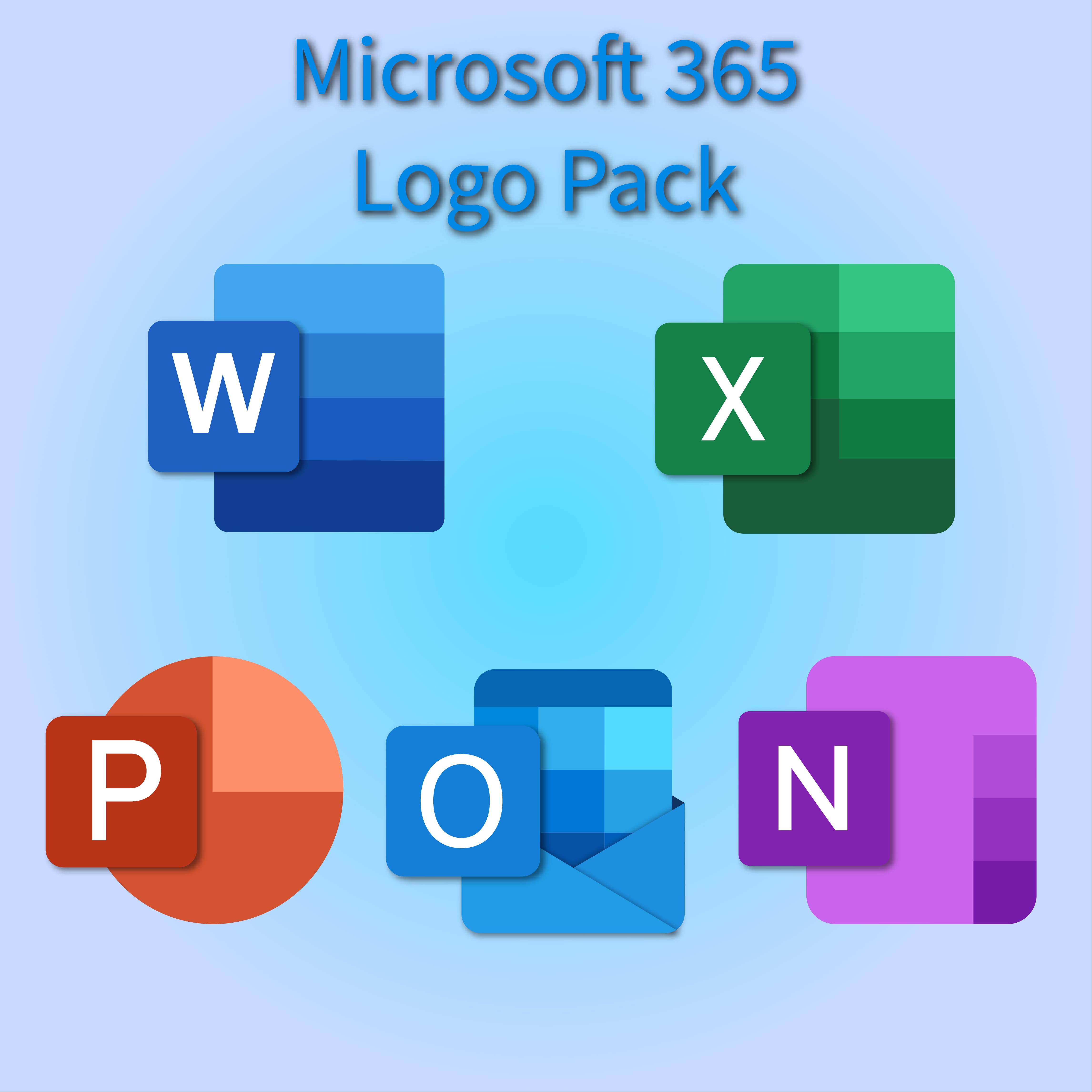 Microsoft 365 Logos Pack preview image.