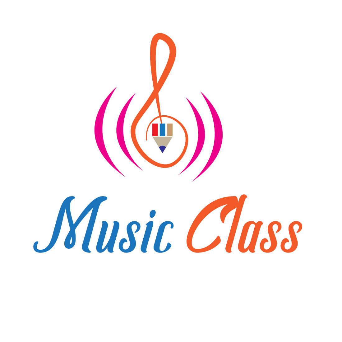 music flat logo preview image.