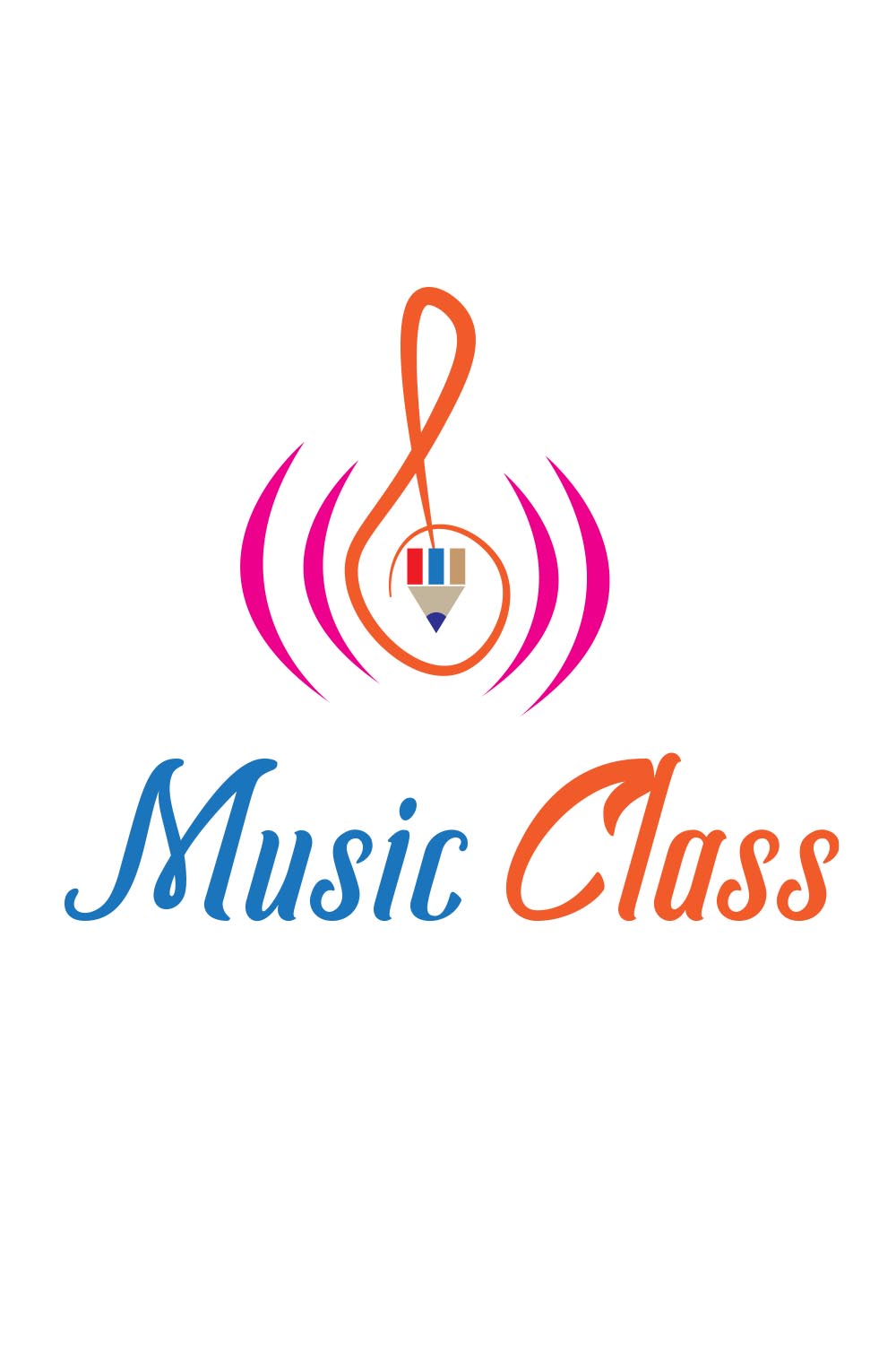 music flat logo pinterest preview image.