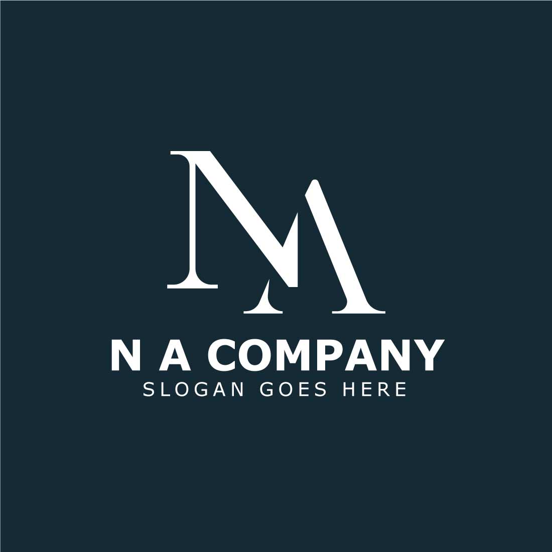 N A logo letter design on luxury background preview image.