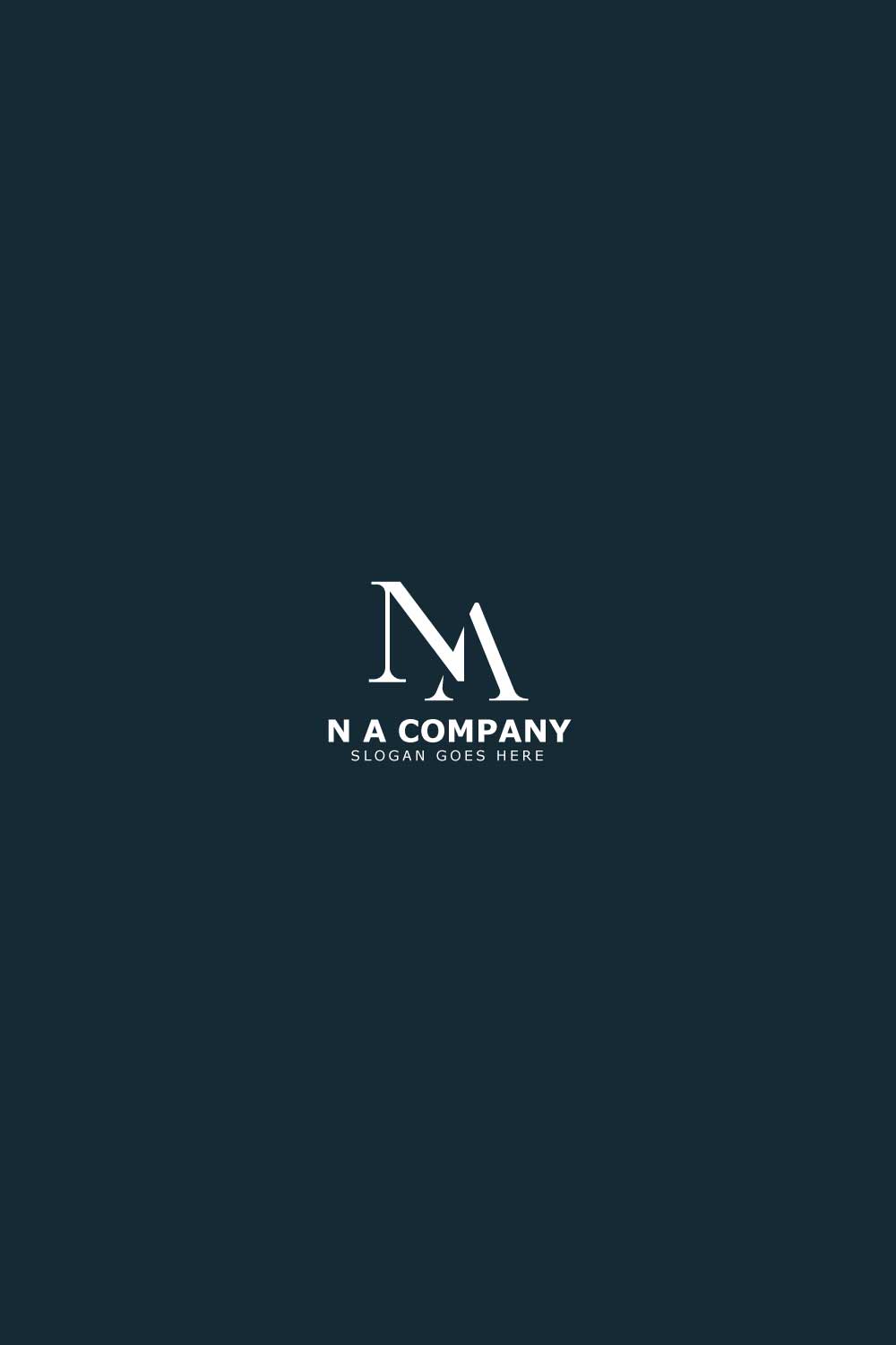 N A logo letter design on luxury background pinterest preview image.