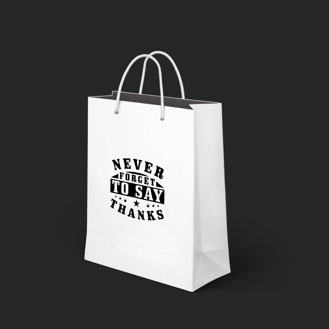 never forget to say thanks bag design 364