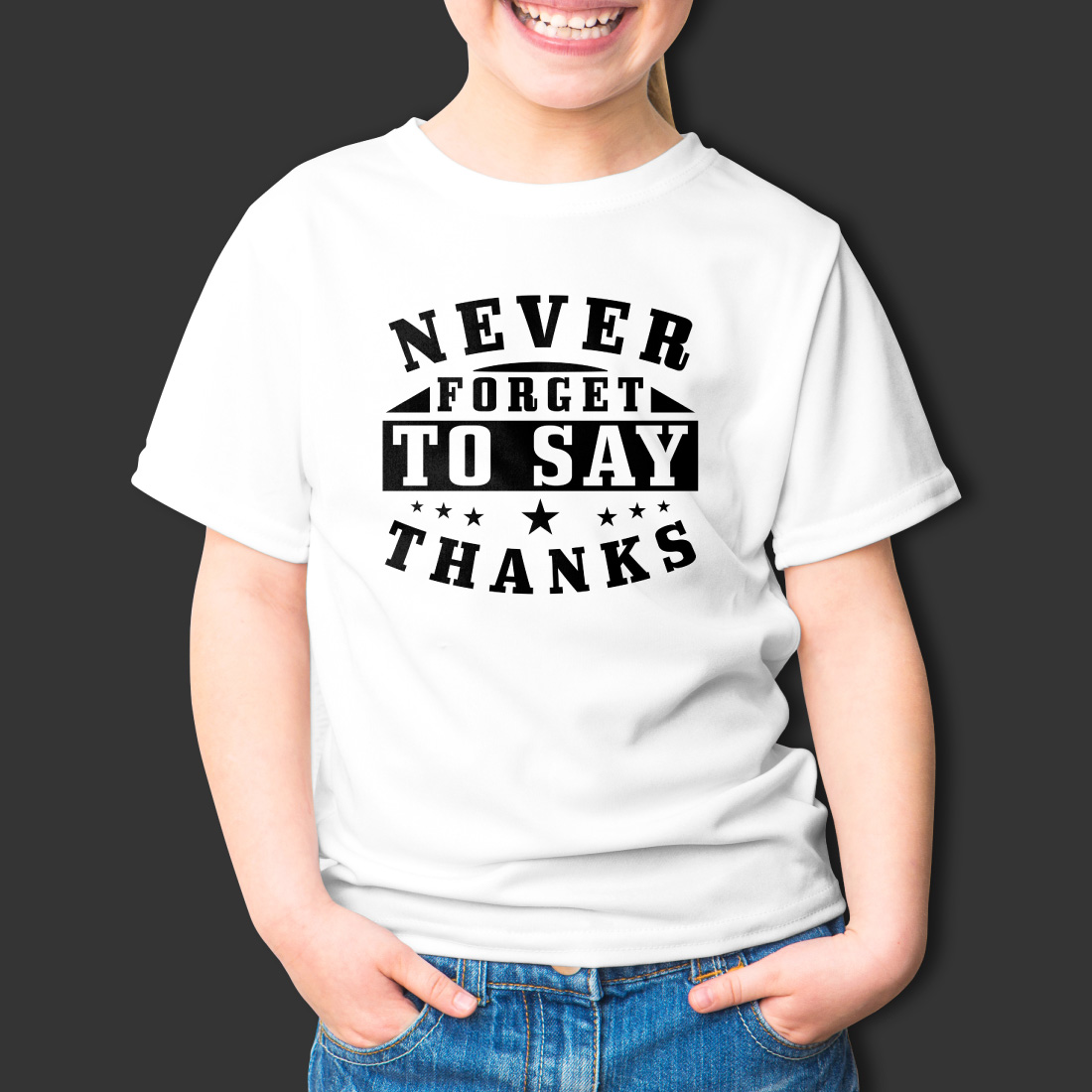Never forget to say thanks tshirt design cover image.