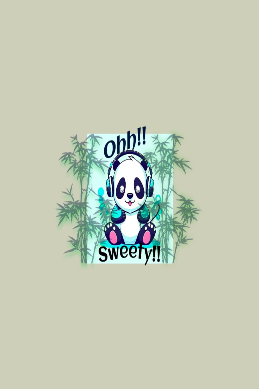 Cute panda pinterest preview image.