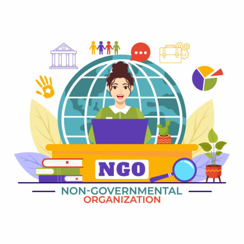 12 NGO or Non Governmental Organization Illustration cover image.
