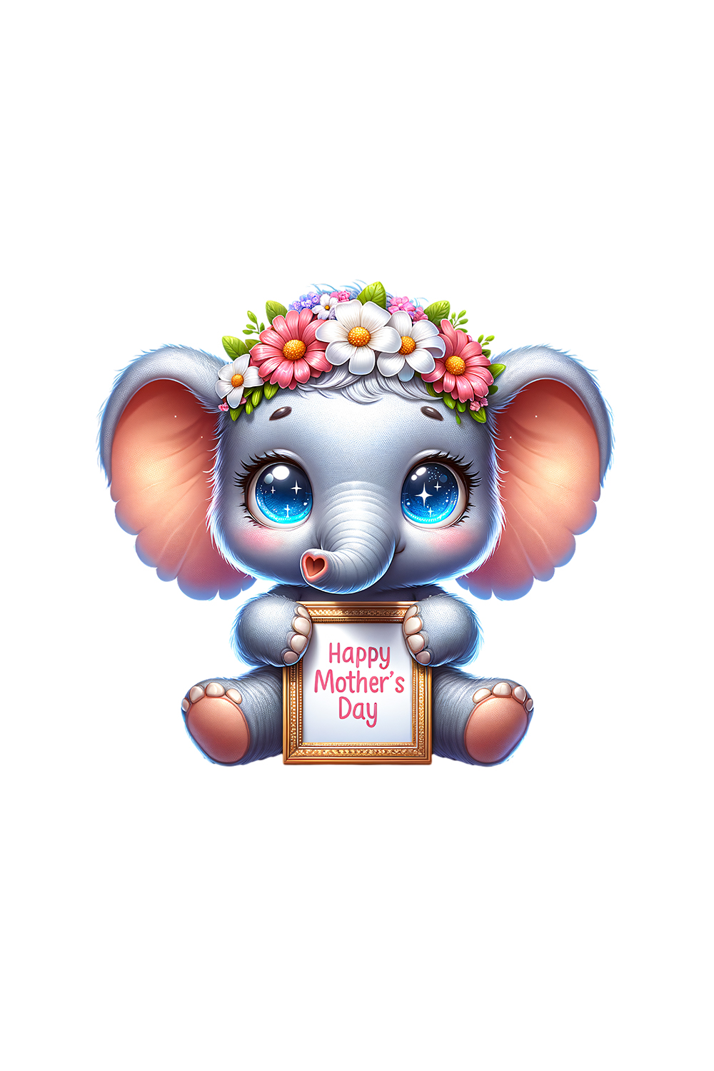 Mother's Day Animal Clipart | Cute Koala with Elephant clipart | PNG pinterest preview image.