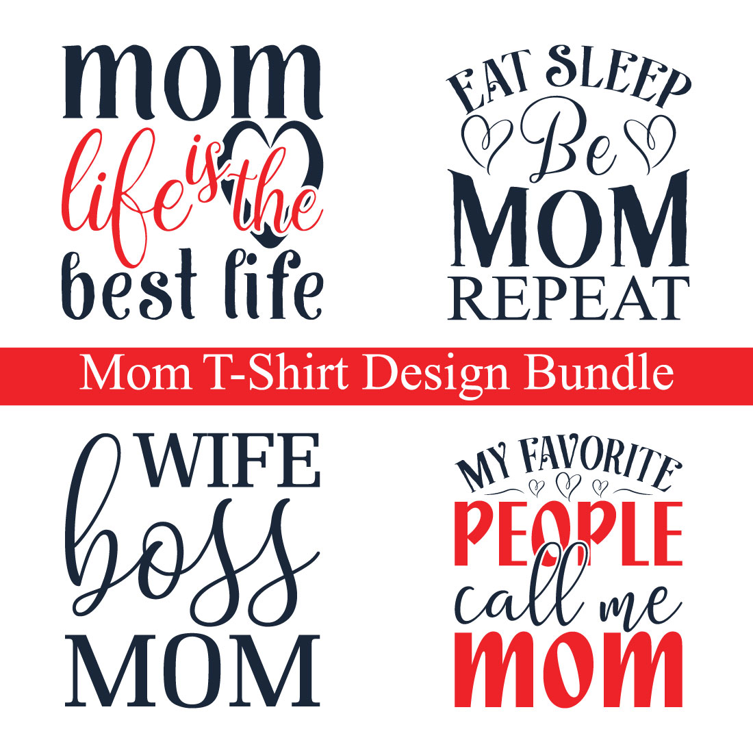 Mom T Shirt Design Bundle cover image.
