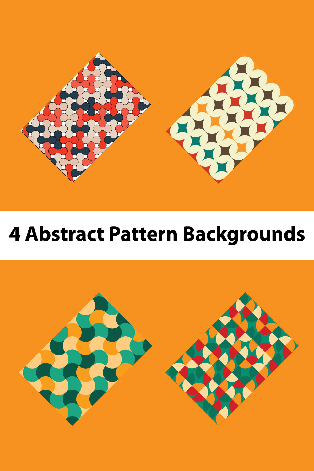 4 Abstract Pattern Backgrounds pinterest preview image.