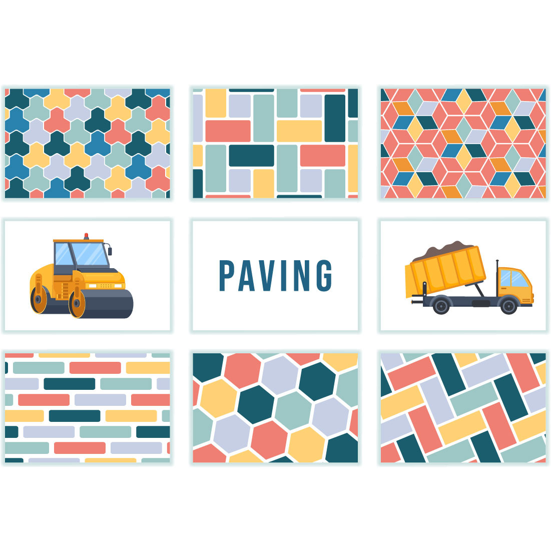10 Paving Vector Illustration preview image.