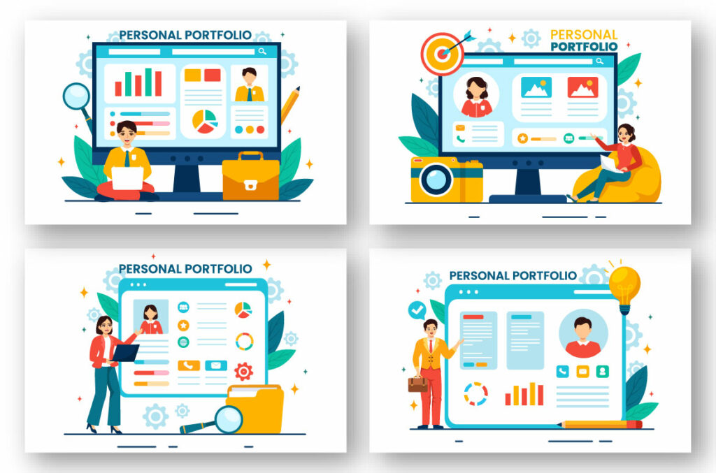 12 Personal Portfolio Illustration - MasterBundles