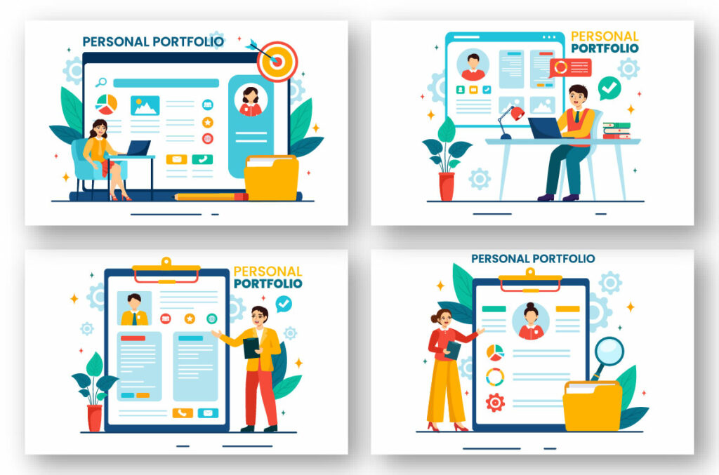 12 Personal Portfolio Illustration - MasterBundles