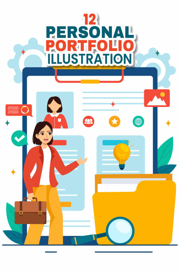 12 Personal Portfolio Illustration - MasterBundles