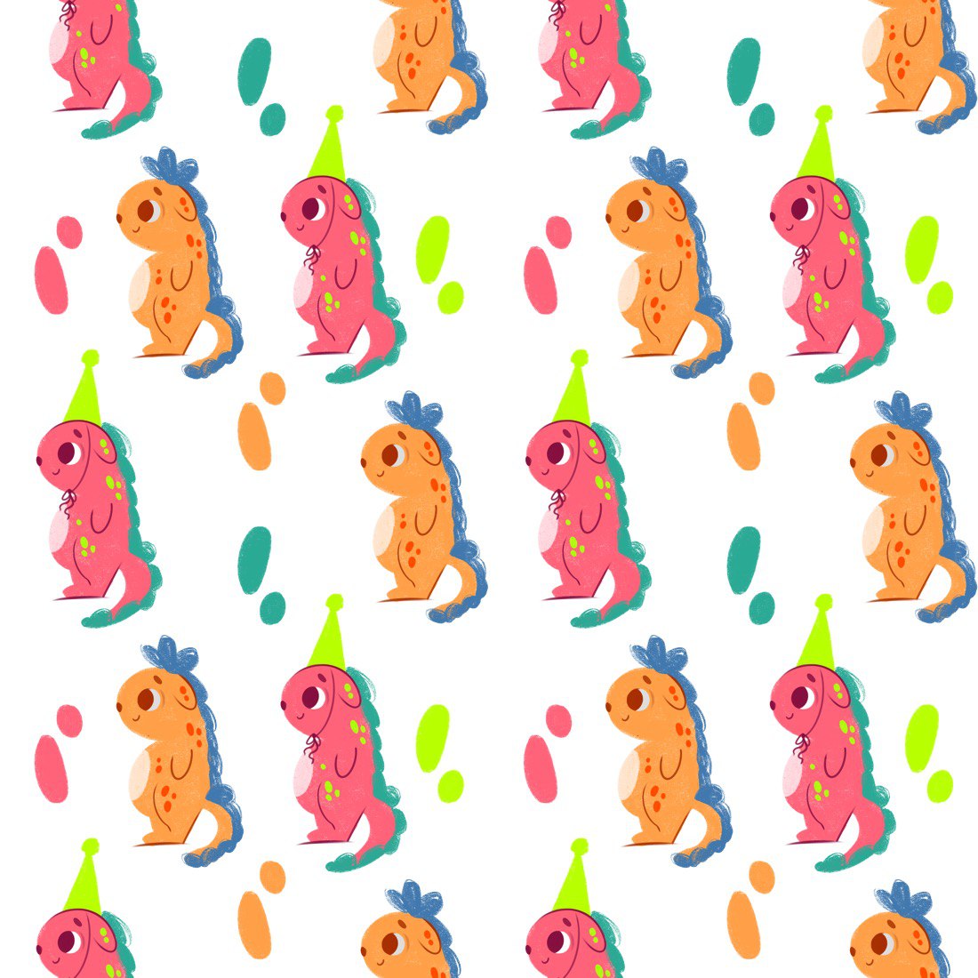 Seamless Patterns: Dinosaurs preview image.