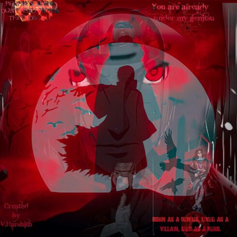 Uchiha Itachi most searchable poster cover image.