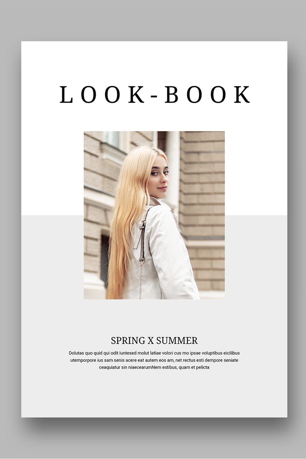 Look Book Catalogue Layout pinterest preview image.
