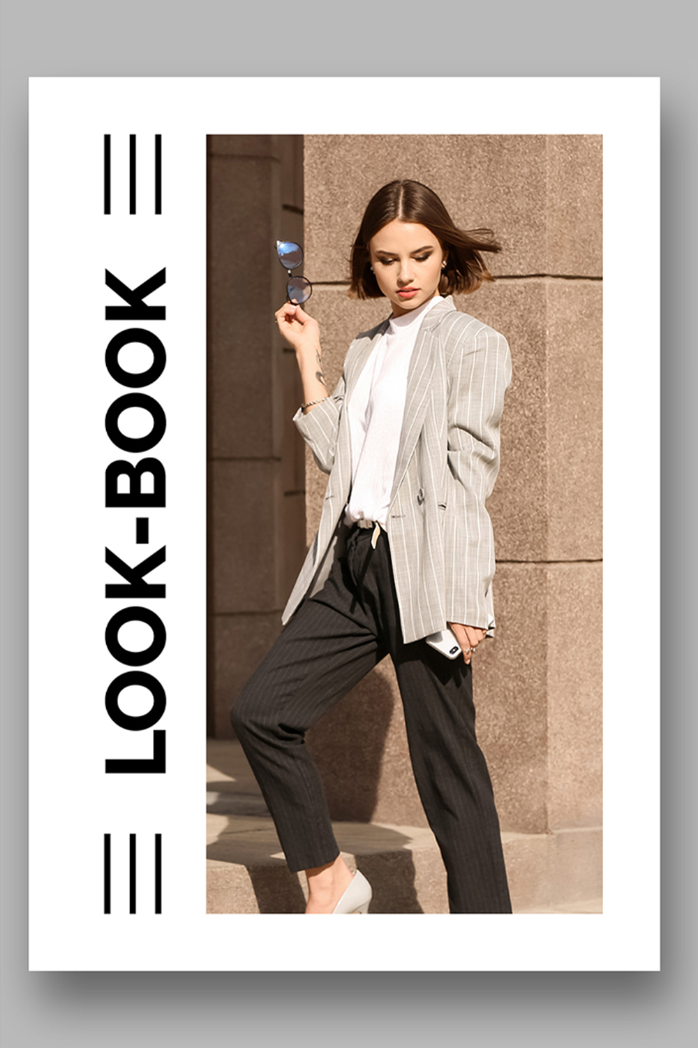 Look Book Layout pinterest preview image.