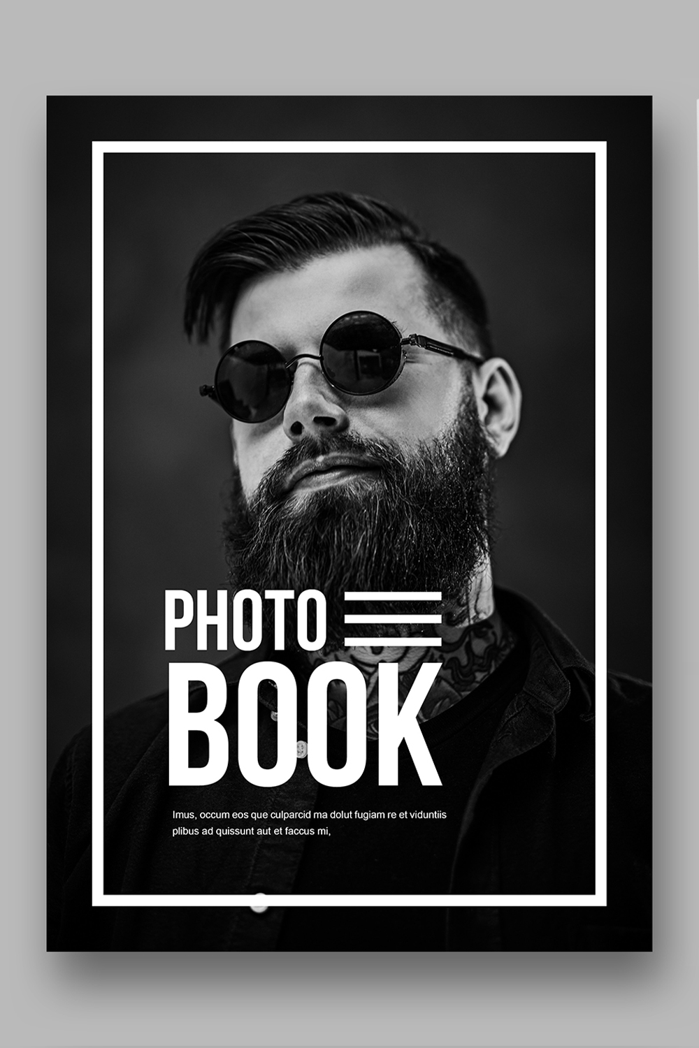 Photo Book Template Layout pinterest preview image.