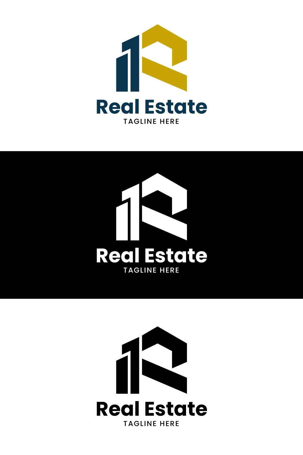 R Letter Real Estate Logo pinterest preview image.