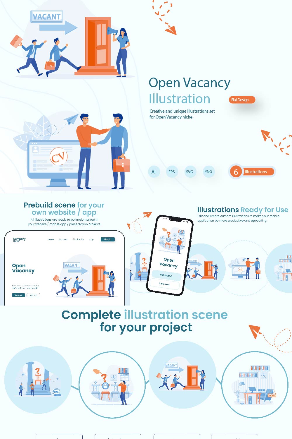 Job Opening Illustration Design pinterest preview image.