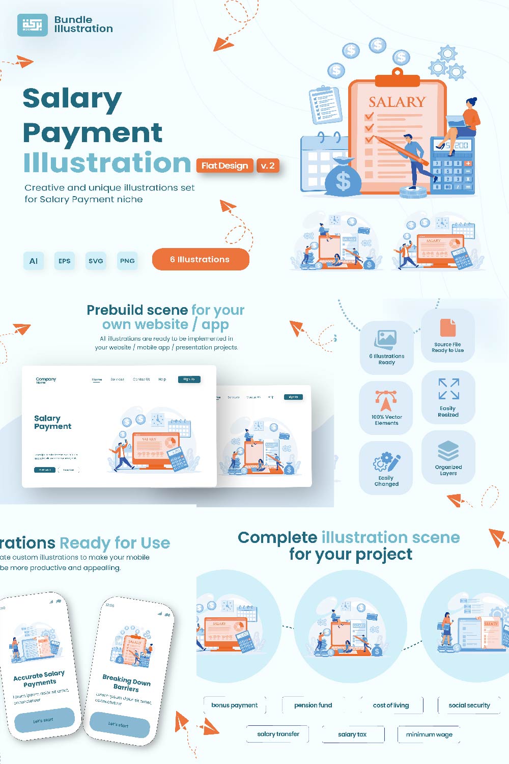 Illustration Design Salary Payment 2 pinterest preview image.