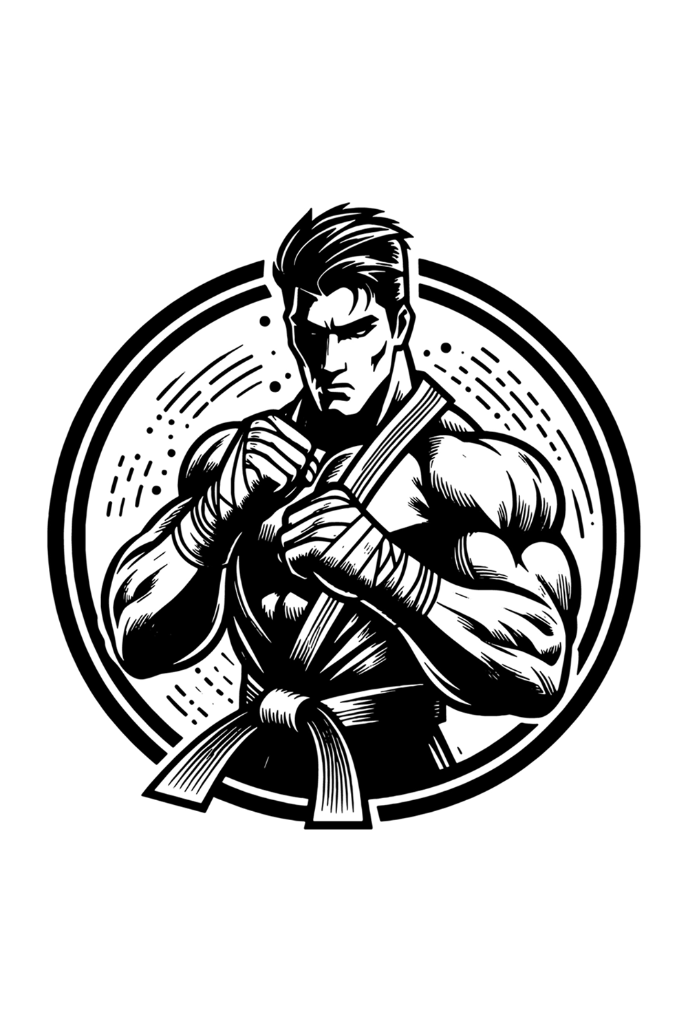Fighter Logo illustration pinterest preview image.