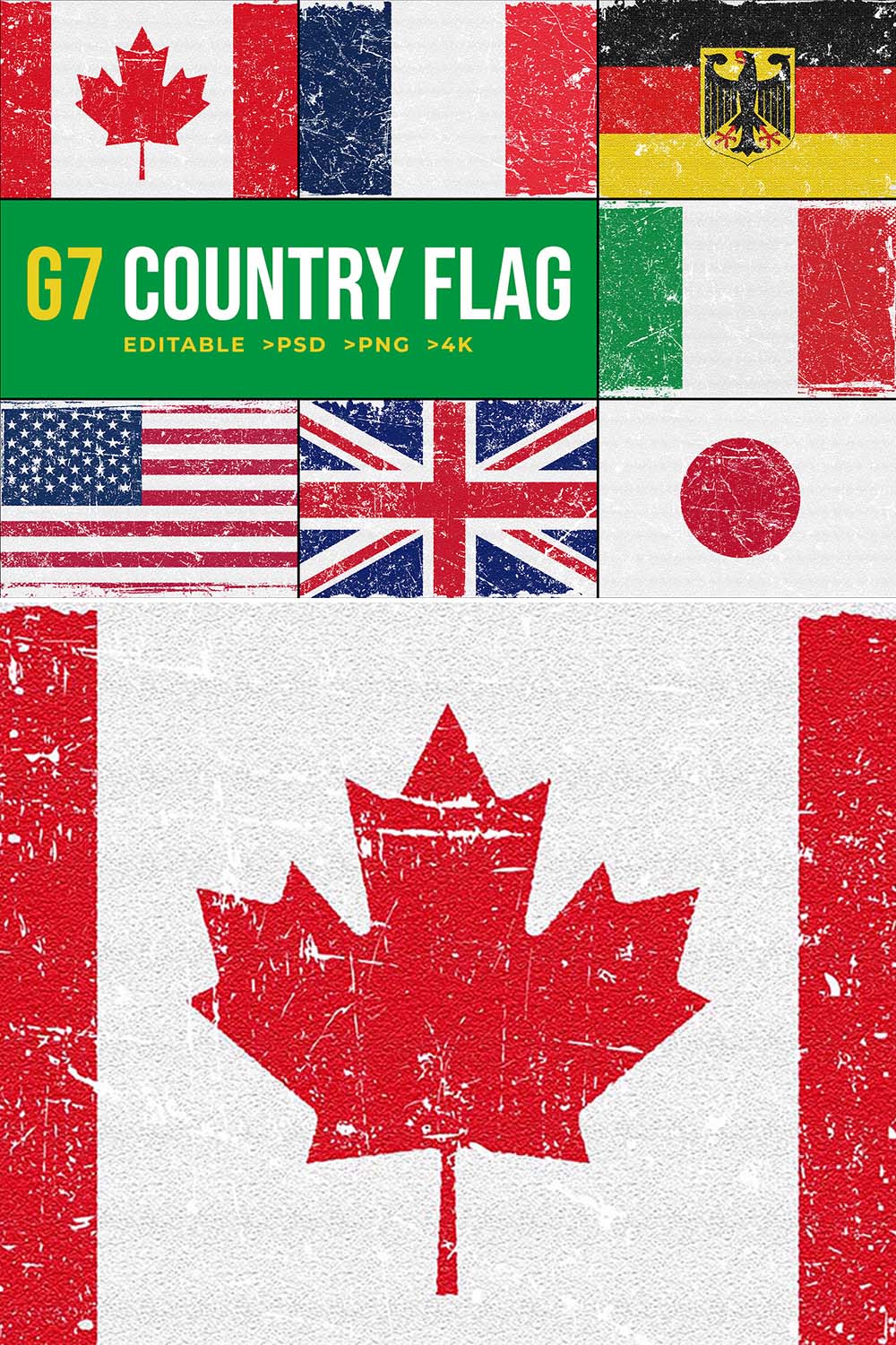 G7 An Informal World's Flag Design pinterest preview image.