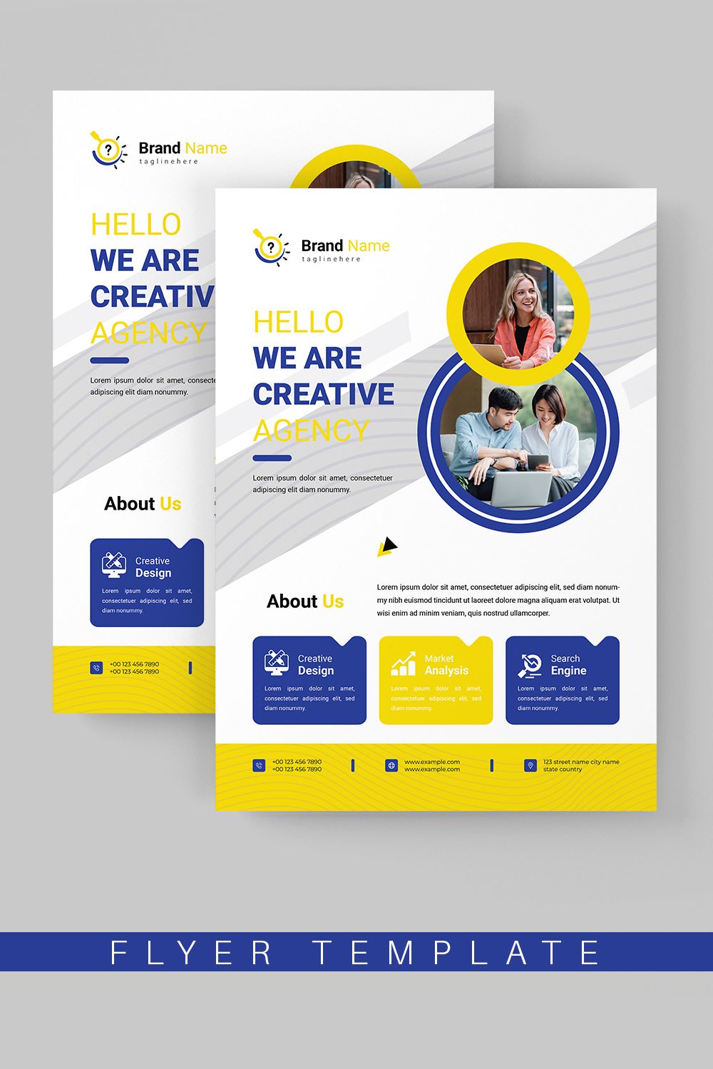 Creative Business Flyer Template pinterest preview image.