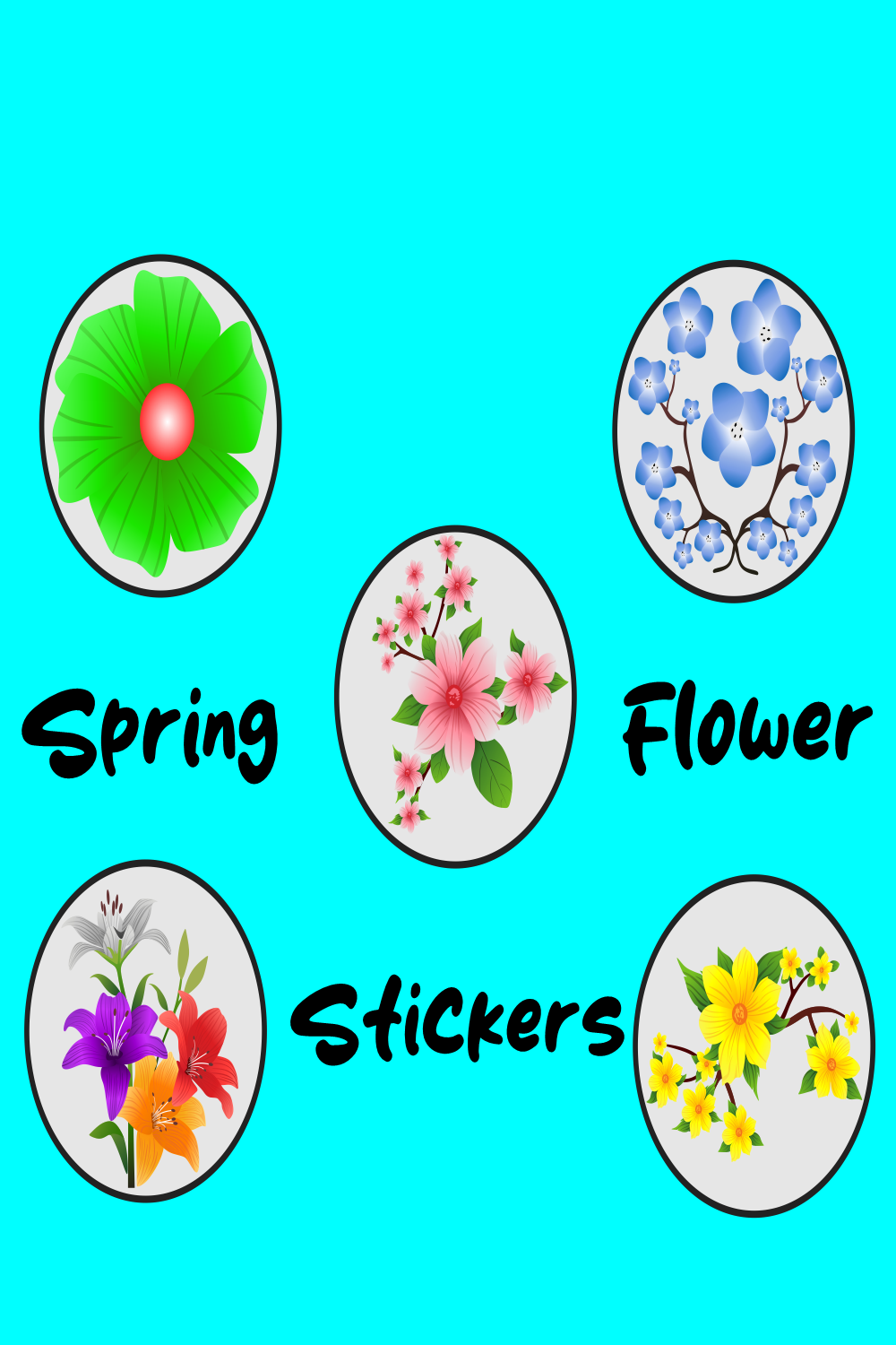 spring flowers in bloom pinterest preview image.