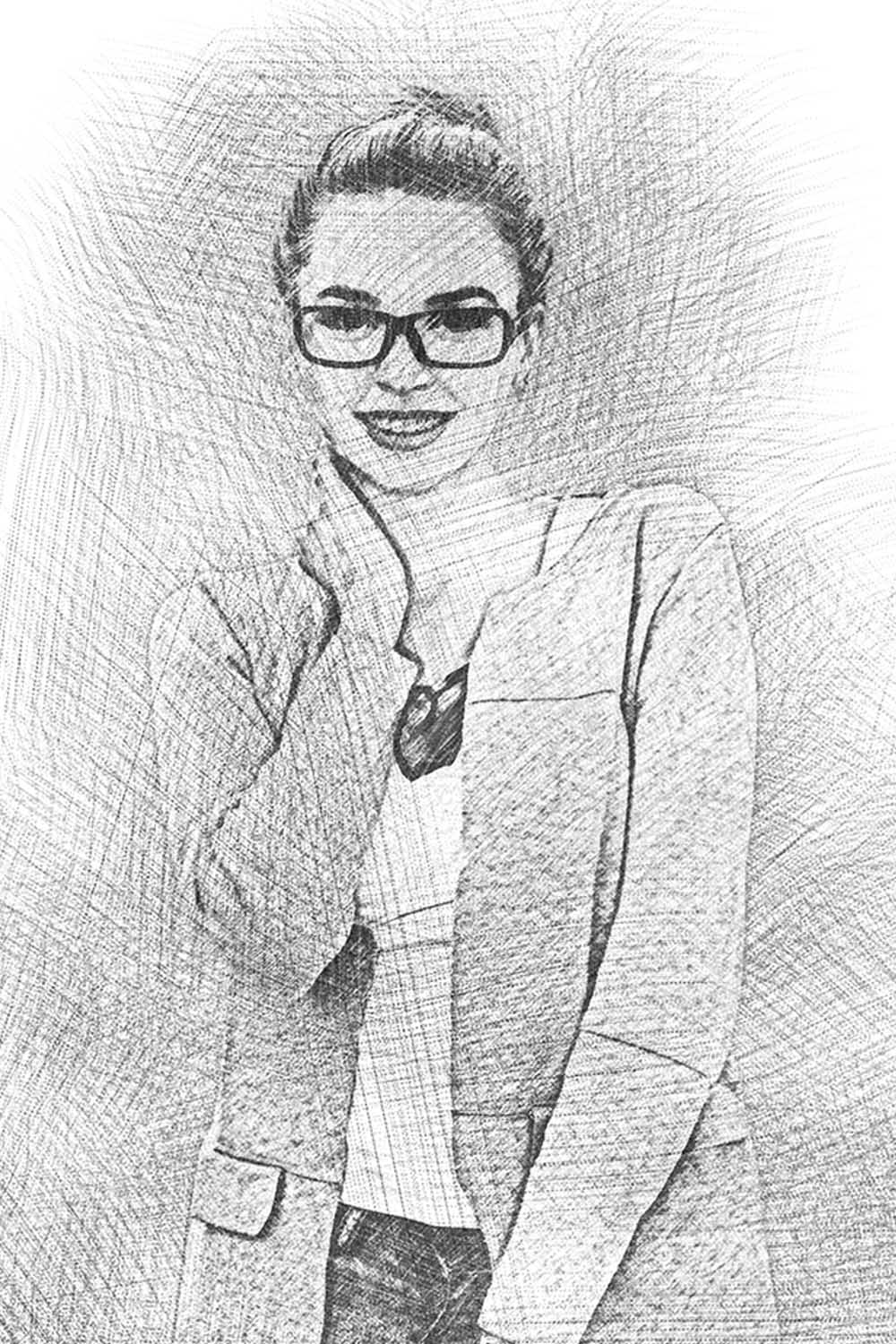 Drawing Pencil Effect Photoshop Action pinterest preview image.