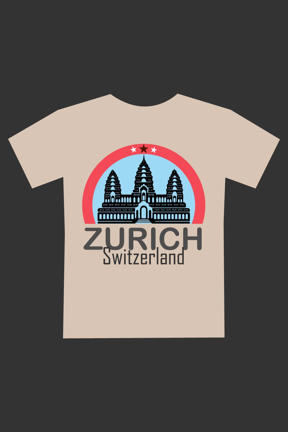 For a festival in Zurich, Switzerland, you might want your T-shirt design to capture the essence of the city and the event pinterest preview image.