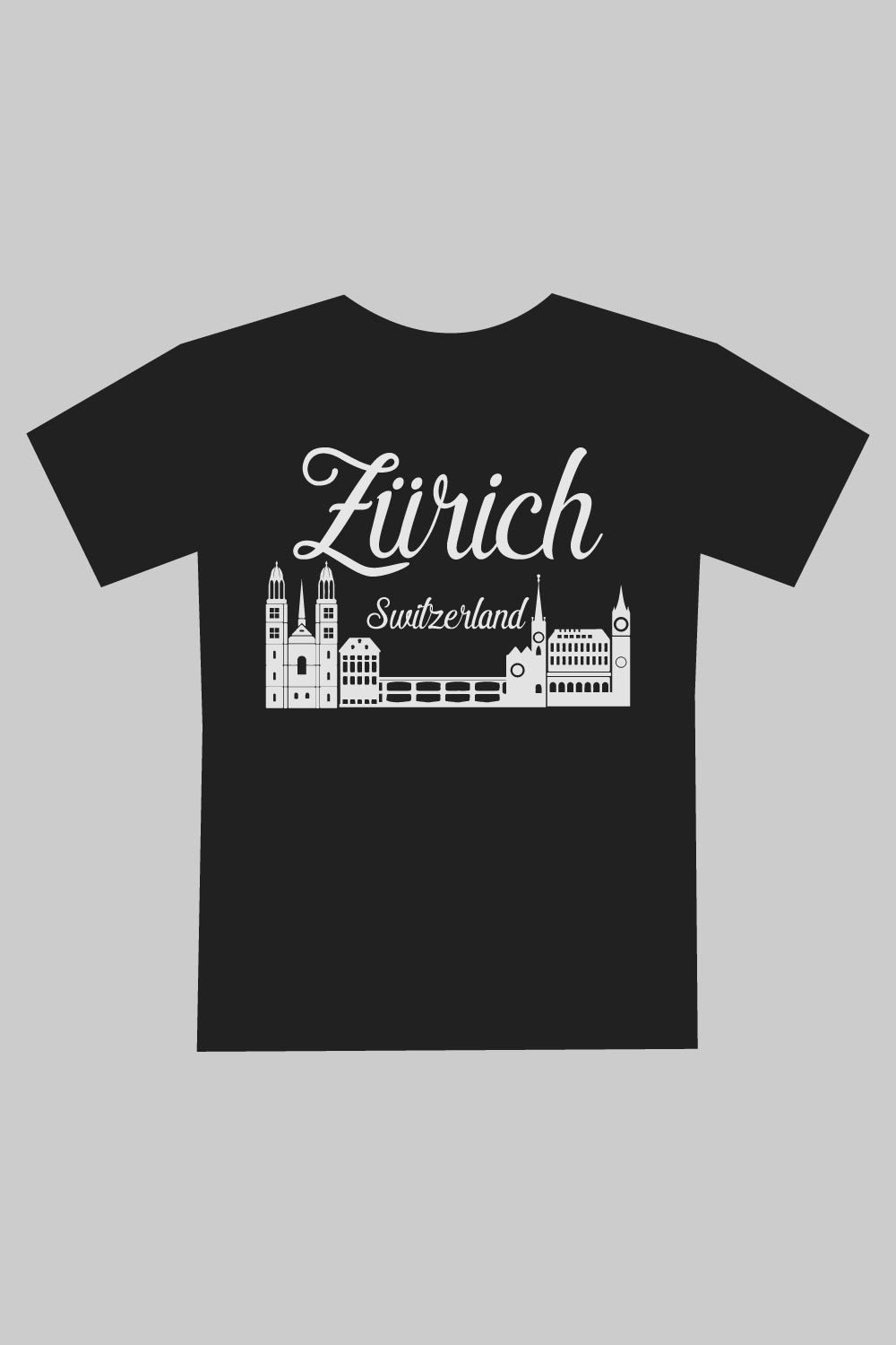 How about "Zurich Vibes: A Celebration in Threads T shirt design pinterest preview image.
