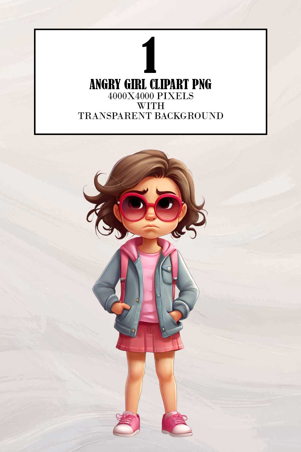 Angry Girl Clipart pinterest preview image.