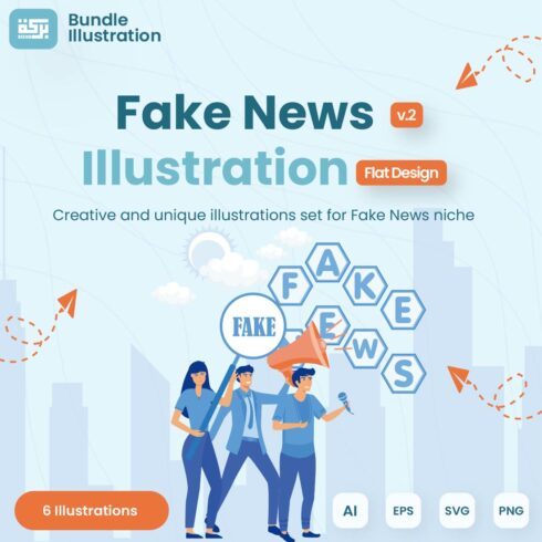 Fake News 2 Illustration Design cover image.