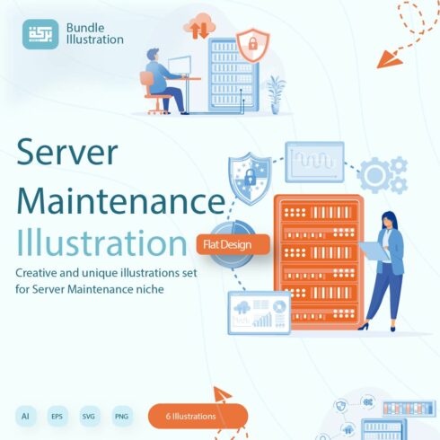 Illustration Design for the Use of Server Maintenance cover image.
