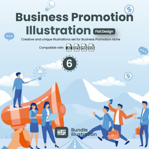 6 Illustrations Related to Business Promotion cover image.
