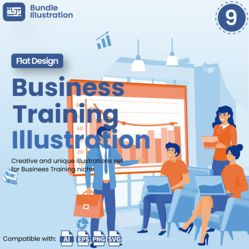 9 Illustrations Related to Business Training cover image.