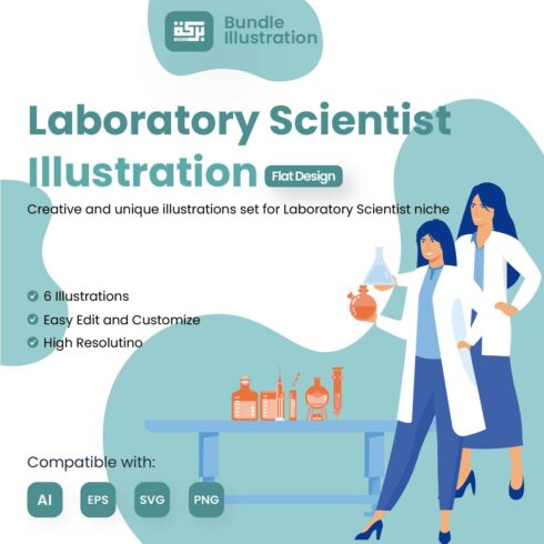 Laboratory Scientist Illustration Design cover image.