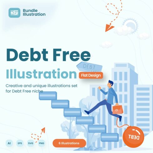 Illustration Design Debt Free cover image.