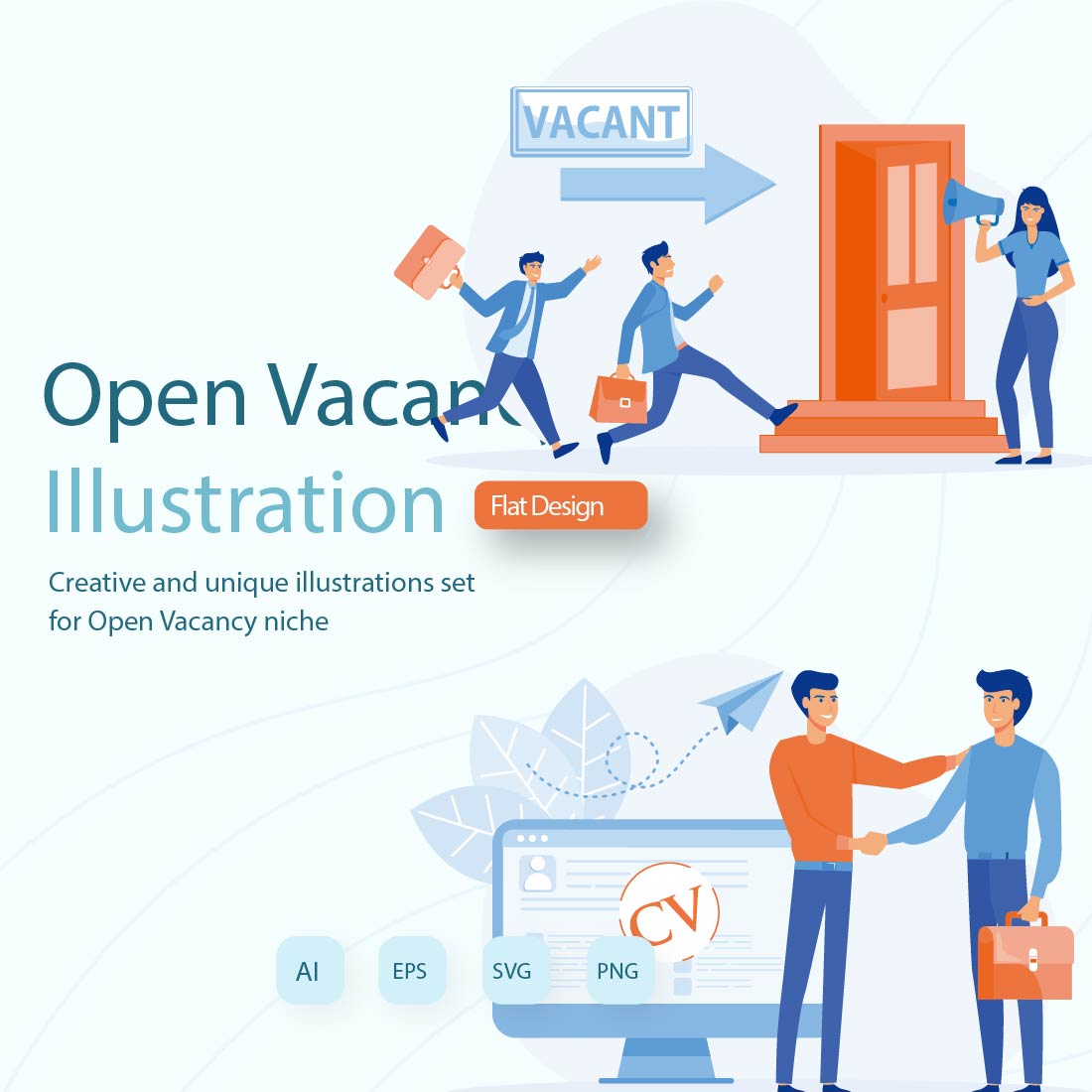 Job Opening Illustration Design cover image.