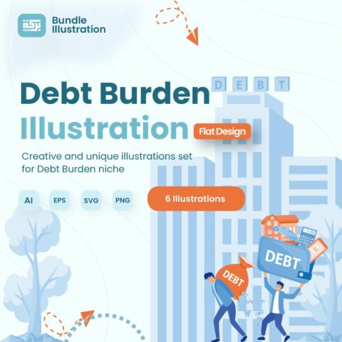 Illustration Design Debt Burden cover image.