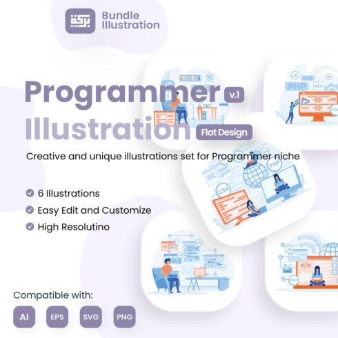 6 Illustrations Related to Programmer 1 cover image.