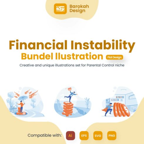 Financial Instability Illustrations for Presentations, Apps, & Web cover image.