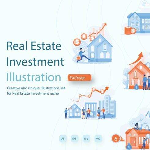 6 Illustration Designs Related to Real Estate Investment cover image.