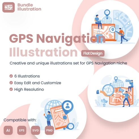 Design Illustration of GPS Navigation cover image.