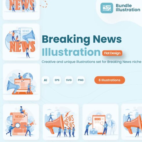 Breaking News Illustration Design cover image.