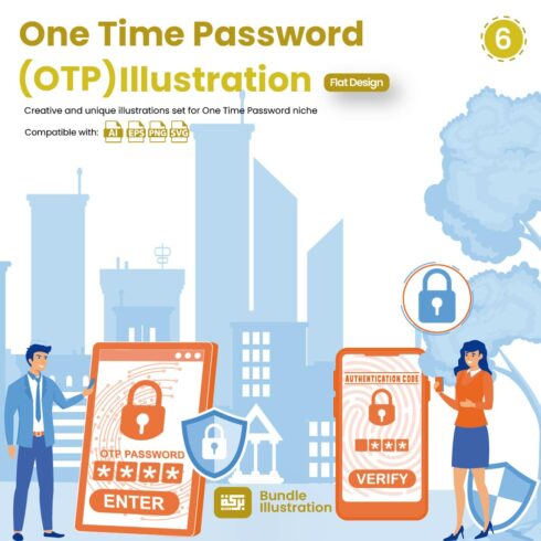 Illustration Design for the Use of One Time Password cover image.