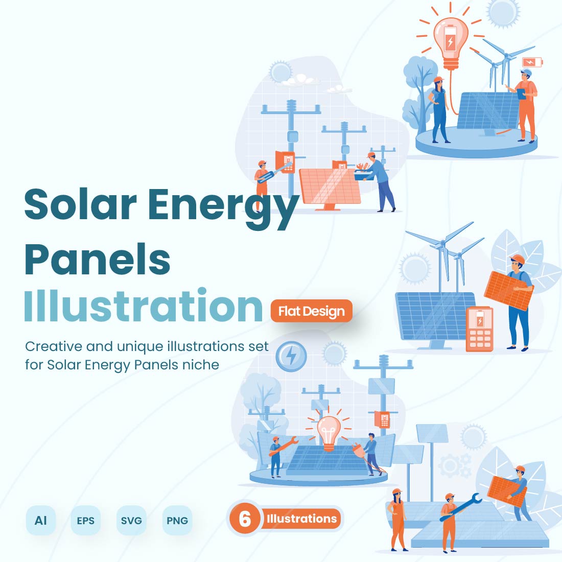 Illustration Design for the Use of Solar Energy Electricity cover image.